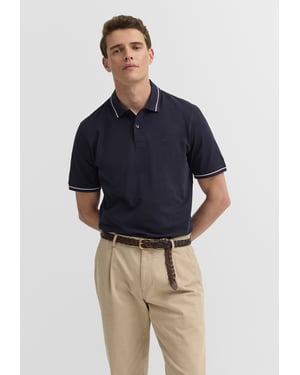 Bugatti Herren Poloshirt van katoenpiqué met korte mouwen en polokraag