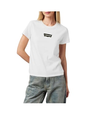 Levis Dames/Dames Grafisch Print T-shirt (Wit)