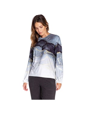 PJ Salvage Dames/Dames Ombre Top (Zwart/Grijs/Goud)