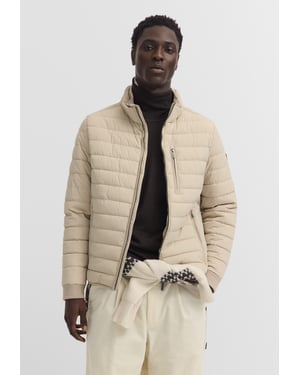Bugatti Herren Blouson met stretch en gewatteerd effect, opstaande kraag