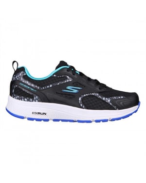 Skechers Lage hardloopschoenen met logo voor dames (Zwart/Munt)