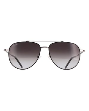 Salvatore Ferragamo Aviator Mens Black Light Ruthenium Grey Gradient SF226S