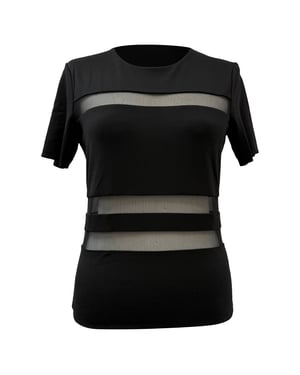 T Alexander Wang t-shirt med meshdetaljer i svart viskos