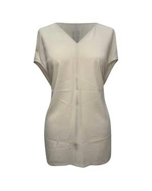 Rick Owens blouse met V-hals in wit acetaat