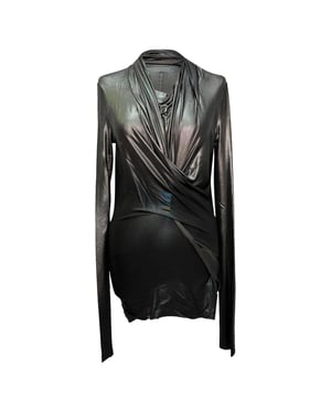 Rick Owens Magnetic Long Sleeve Top in Black Viscose