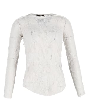 Isabel Marant blommig spetsblus i vit polyester