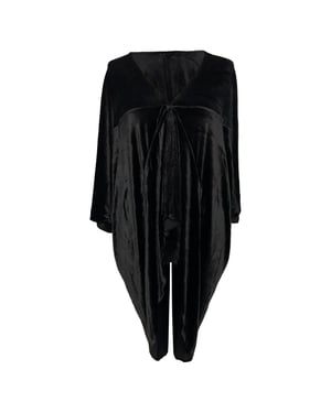 Rick Owens Em oversized top in zwart fluweel