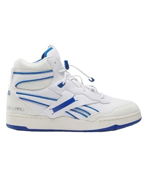 Reebok Heren Milk BB 4000 leren hoge sneakers (Wit/Krijt)