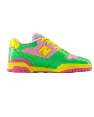 New Balance Dames 550 Neon leren sportschoenen (Groen/Roze/Geel)