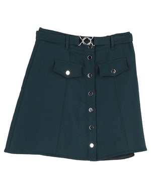 Maje Jibrali minirok met knoopjes in groene polyester