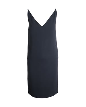 Maison Margiela Ärmlös V-ringad klänning i svart acetat