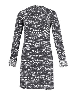 Stella McCartney Mönstrad Slidklänning i Svart och Vit Polyester