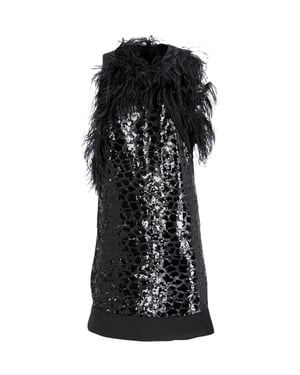Boss mouwloze jurk met pailletten in zwarte viscose