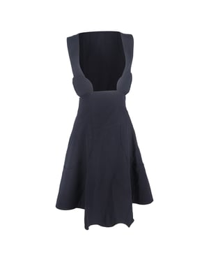 Comme Des Garçons overgooierjurk van marineblauw polyester