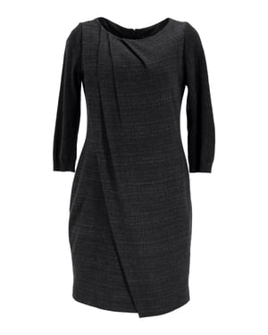 Boss By Hugo Boss Draperad Klänning i Svart Polyester