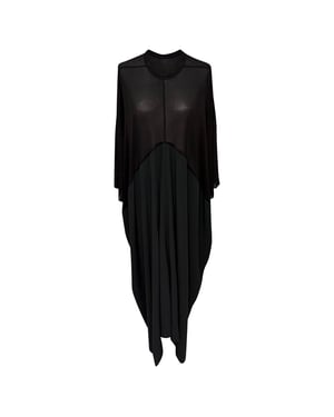 Rick Owens maxi-jurk met ronde hals en vliegerprint in zwart cupro