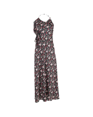 Paco Rabanne maxi-jurk met bloemenprint en schakelketting in veelkleurig polyester