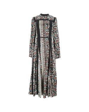 Lanvin maxi-jurk met mozaïekprint in veelkleurige viscose