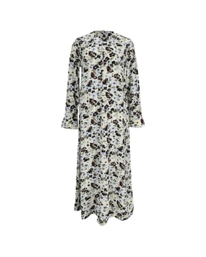 Ganni crêpe maxi-jurk met bloemenprint van viscose