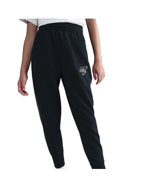 Girls Nike G Nsw Clb Flc O Jn99 in Black/Metallic