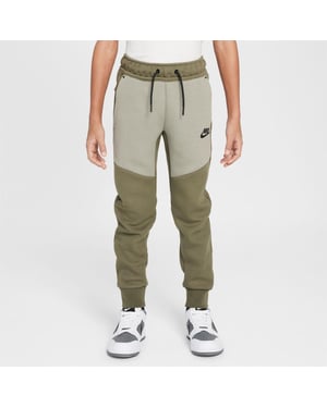 Boys Nike Tech Fleece Big Kids Pants in Medium Olive