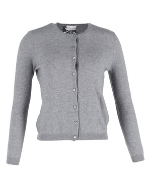 RED Valentino vest met knoopsluiting in grijze wol