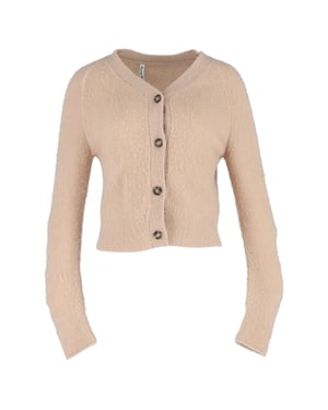 Acne Studios – Boxig kofta med v-ringning i beige nylon