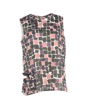 Max Mara tanktop met print en plooien in veelkleurig katoen