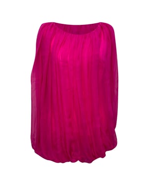 Rick Owens blouse met plooien in roze zijde