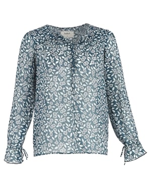 Ba&sh Beatrix bedrukte blouse van polyester in blauw.