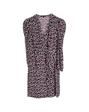 Maje mini-jurk met dierenprint in veelkleurige cupro