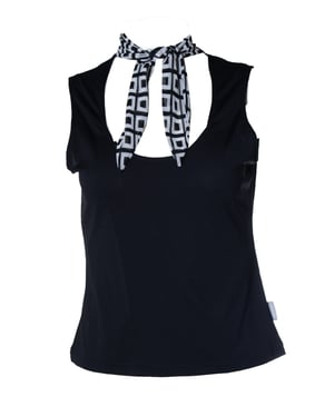 Versace jeans couture, Black scarf top