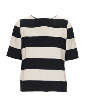 Lanvin top met zwarte en witte strepen - jaren 2010