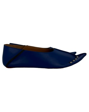 Marni Studded Ballerina Flats in Blue Leather
