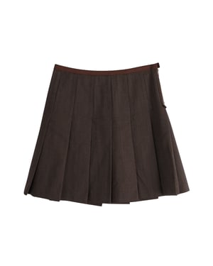 Geplooide rok van Marc Jacobs in bruine wol