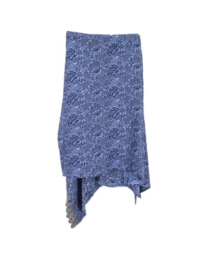 Chloe Asymmetrische Rok met Bloemenprint in Blauwe Viscose