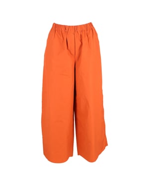 Max Mara Navigli Poplin Palazzobroek van oranje katoen