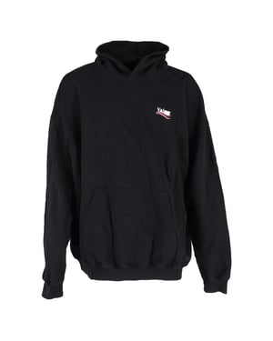 Balenciaga hoodie met politieke campagneprint in zwart katoen