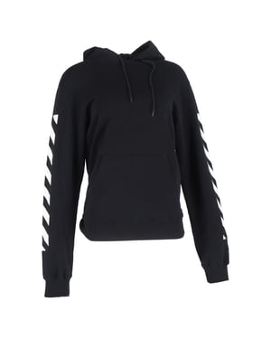 Off-White Diag Arrow Slim Hoodie in zwart katoen