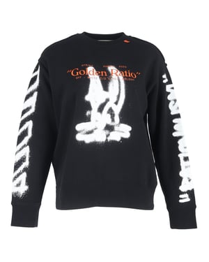 Off-white Diag Cartoon långärmad t-shirt i svart bomull