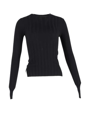 Acne Studios Ribbad Tröja i Svart Ull