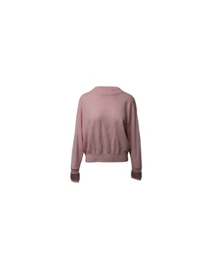 Alexander Wang trui met kristallen manchetten in roze wol
