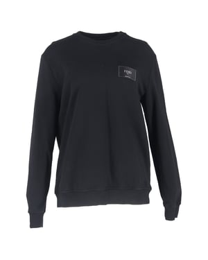 Fendi sweatshirt met ronde hals in zwart katoen