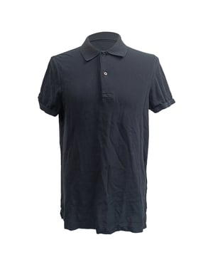 Tom Ford Short Sleeve Polo Shirt in Black Cotton