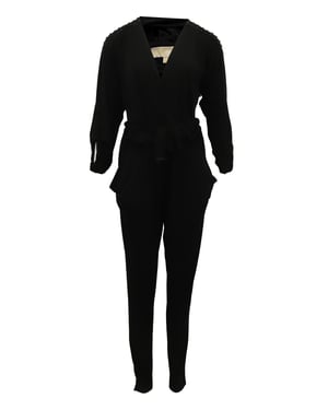 Michael Kors Jumpsuit i stretchjersey med nitar i svart polyester