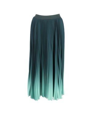 Max Mara Weekend Fulcro Plisserad Midikjol i Grön Polyester
