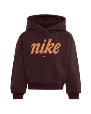 Girls Nike Relaxed Fit Hooded Sweatshirt in Burgundy Crush