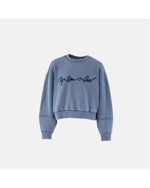 Girls G Star Oversize Fit Crew Neck Drop Shoulder Sweatshirt in Salute