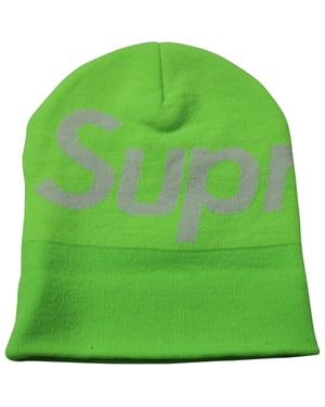 Supreme Big Logo-mössa i neongrön bomull
