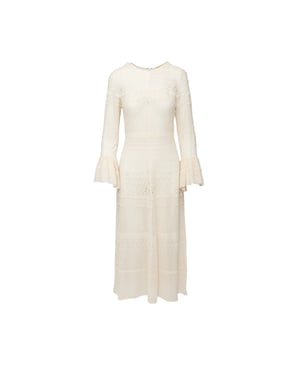Saint Laurent Broderad Långklänning - 10-talet